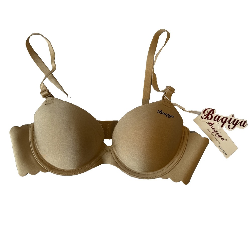 Bagiya NWT Seamless Underwire Push Up Padded T Shirt Bra Size 36/80 Nude